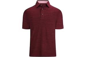 ALEX VANDO Mens Golf Shirt Moisture Wicking Quick-Dry Short Sleeve Casual Polo Shirts for Men