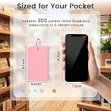Koogel 6 Pack Flash Cards 300 Sheets 6 Colors Portable Ring Binder Blank Cards view 7