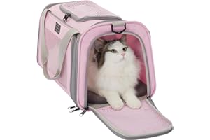 PETSFIT Cat Carrier, Pet Carrier Airline Approved, Cat Travel Carrier for Small and Medium Cats Under 12 Lbs, Soft Sided Kitt