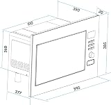 Dellonda Baridi 25L Integrated Microwave Oven with Grill 900W Stainless Steel view 6