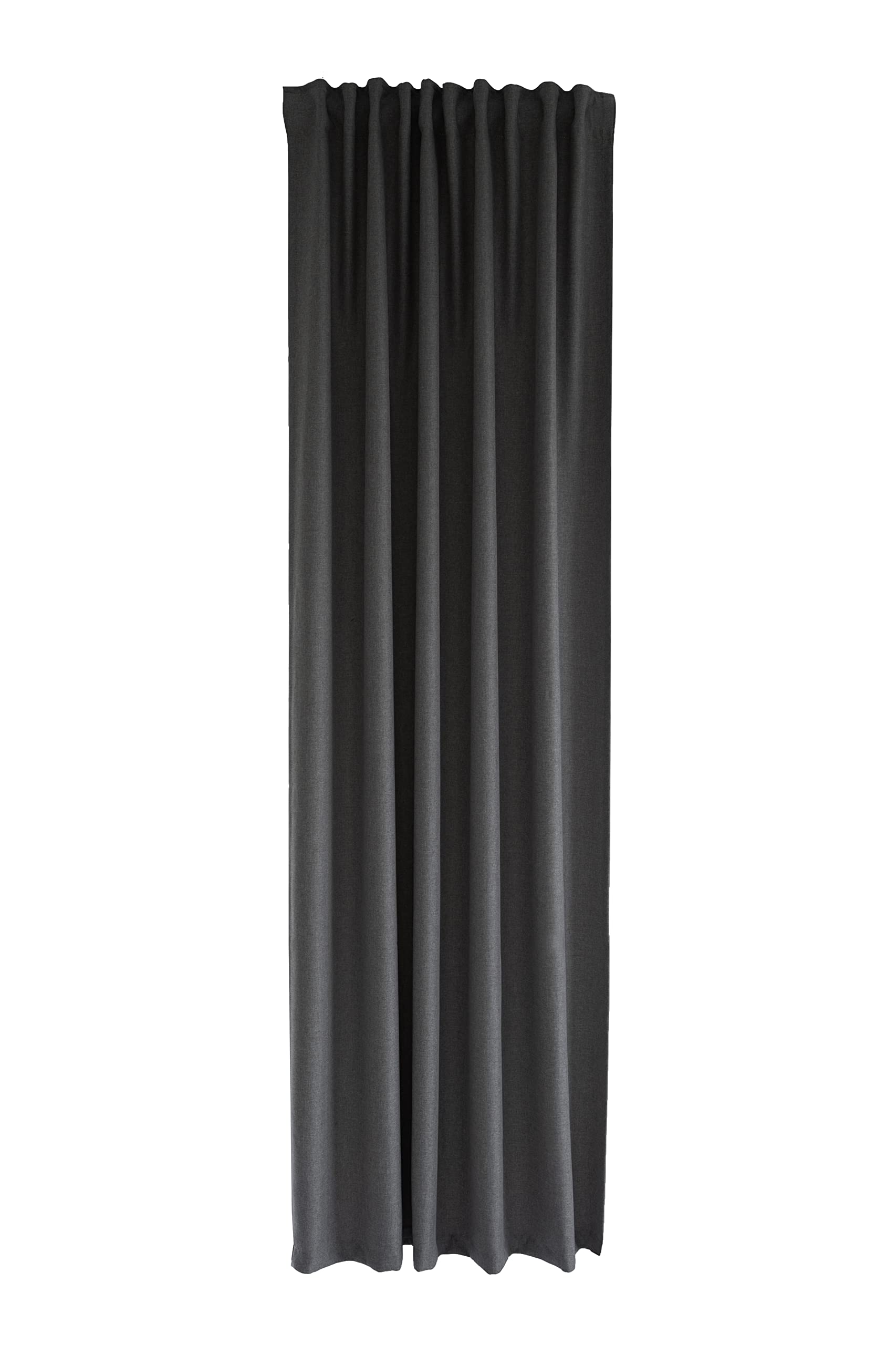 Recycled Graphite Curtain, Opaque, Modern, Plain, Bedroom, Living Room, Children's Room, 140 x 245 cm