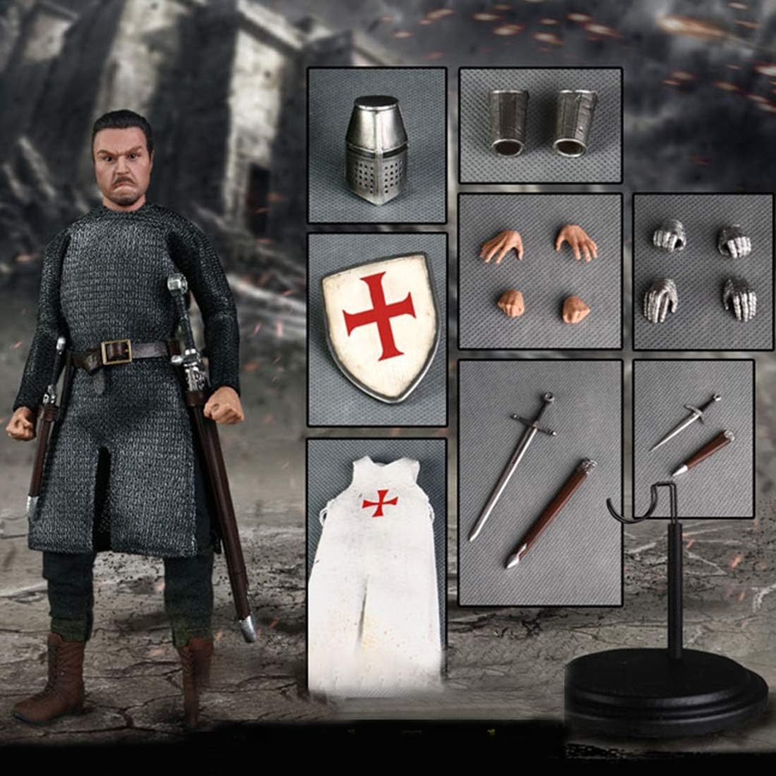 12 inch medieval knight action figures