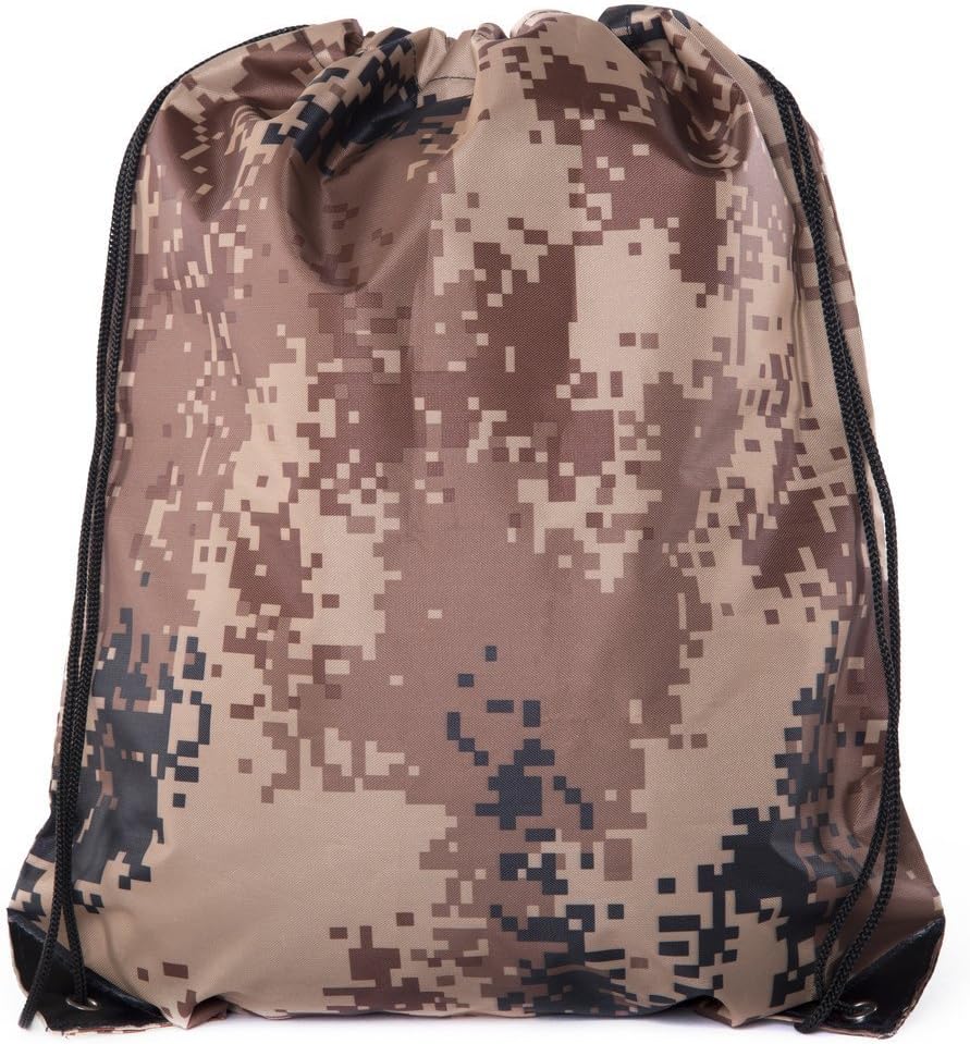 camo drawstring backpack