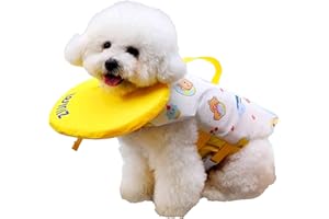 ARAKHAN WINIZ Dog Life Jacket - Pet Safety Vest with Removable Front Float & Rescue Handle - Adjustable High Buoyancy Aid Pet Supplies for Boating, Surfing, Swimming (Yellow, Extra Small)