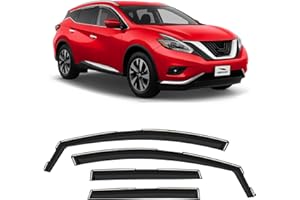 Voron Glass in-Channel Extra Durable Rain Guards for Nissan Murano 2015-2024, Window Deflectors, Vent Window Visors, 4 Pieces - 200483