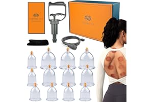 DEFUNX Cupping Kit for Massage Therapy - 12 Cups Cupping Set at Home - Massage Cups for Whole Body