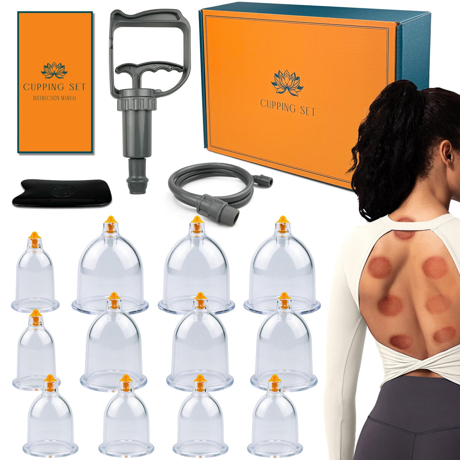 Photo 1 of DEFUNX Cupping Kit for Massage Therapy - 12 Cups Cupping Set at Home - Massage Cups for Whole Body