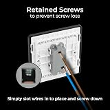 BG Electrical Single Retractive Press Switch Matt Grey 1 Way Evolve PCDMG14B view 5