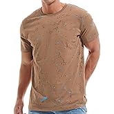 KLIEGOU Men's Crew Neck Hipster T Shirt - Casual Stylish Fitted Print Tees for Men