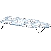 Household Essentials 122101 Small Tabletop Ironing Board with Folding Legs - Magic Rings Cover and Pad,Blue Rings