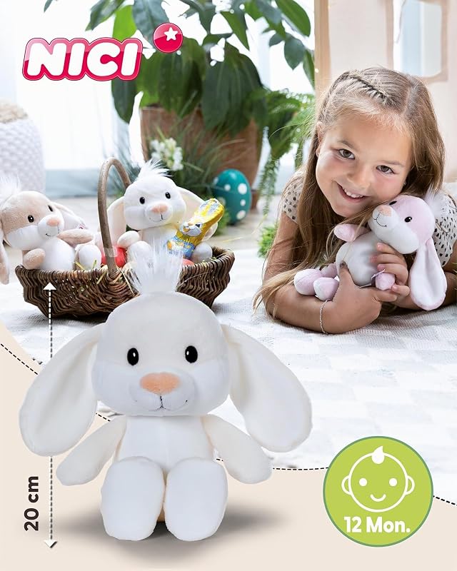 Coelho de peluche, 20 cm, Bege - 62675