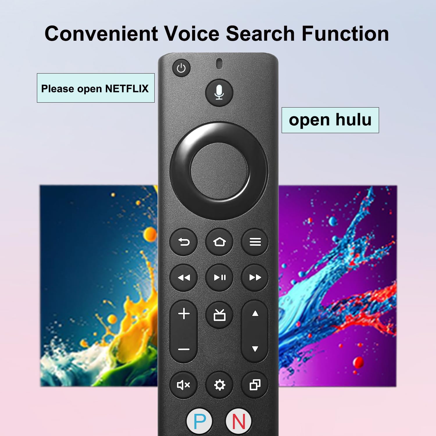 Replacement Voice Remote Control for All Insignia/Toshiba/Pioneer Smart TVs, Compatible with TV Stick, TV Cube