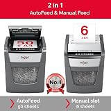 Rexel Optimum Auto Feed+ 50 Sheet Shredder P-4 20L Home Office Black view 2