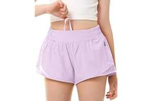DOCUMO Girls Athletic Shorts with Liner Lightweight Running Shorts for Teen Girls Kids Quick Dry Sports Active Short