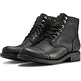 SUREWAY Mens Casual Leather Dress Boots | 6 in Lace Up Ankle Boots - Slip on Chukka Boots Classic Comfort Oxford Fashion Chelsea for Mens Walking Comfort (Office,Casual,Driving,Work,Dress)