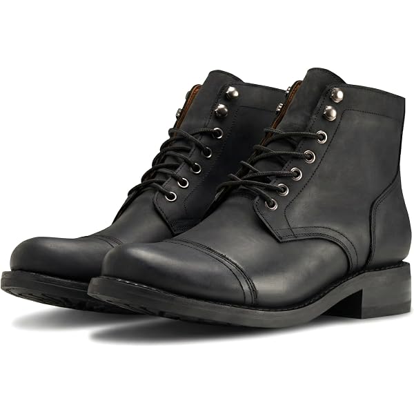 Levi\'s Emerson Men\'s Black Leather Cap Toe Combat Boots Size 13 NWT 225115 Amazon.com | Levi main image 4