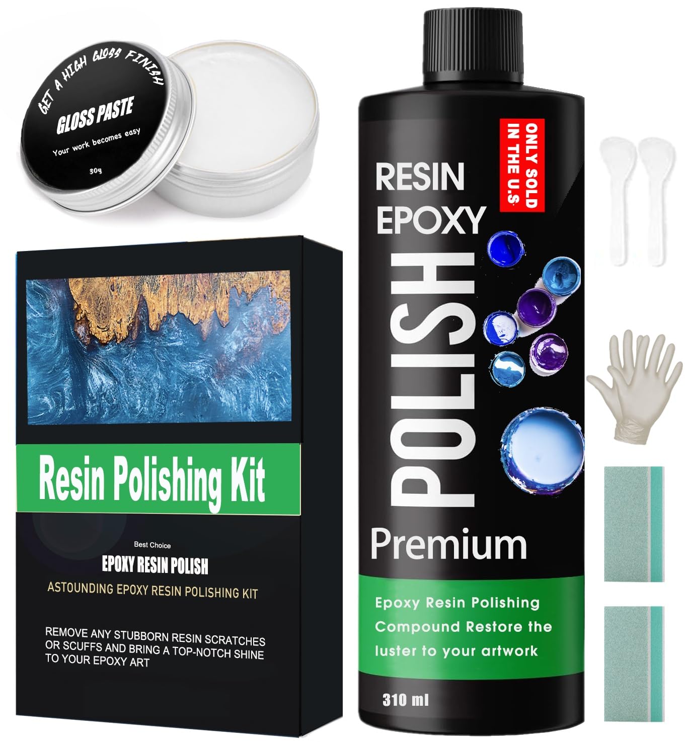 Photo 1 of Premium Epoxy Resin Polishing Kit - Epoxy Resin Polishing Compound?for Scratching, Sanding, and Polishing