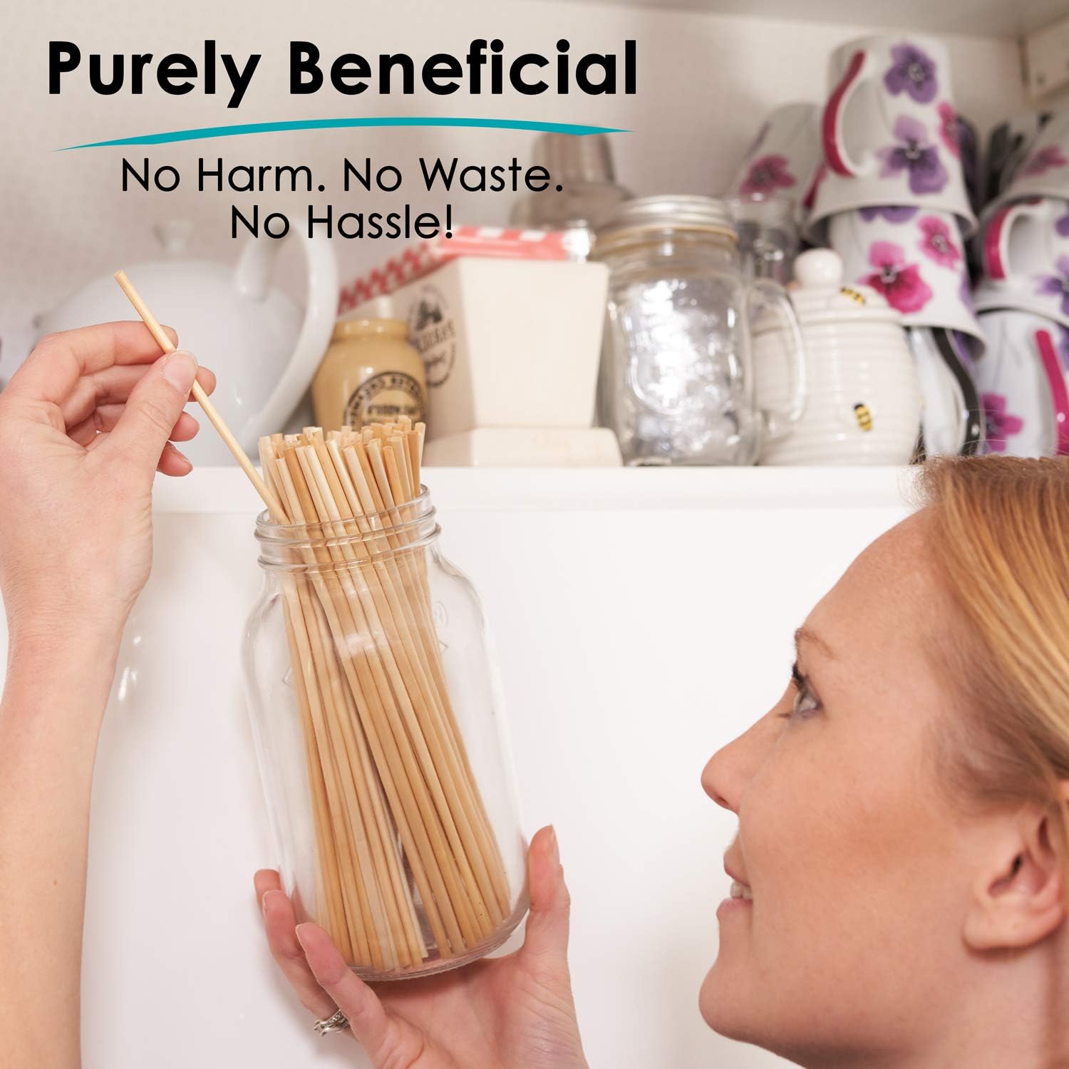 Biodegradable Drinking Straws, Pack of 200 – Non-Soggy, Flavorless, BPA-Free, Compostable Straws Alternative to Plastic Straws – Sustainable Products by Efiwasi: Kitchen & Dining