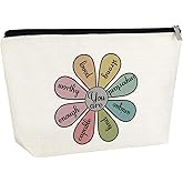 Inspirational Gifts Ideas Makeup Bag Motivational Encourage Gift for Women Sister Daughter Friend Mom Aunt Cosmetic Bag with Zipper Christmas Birthday Gift Travel Pouch