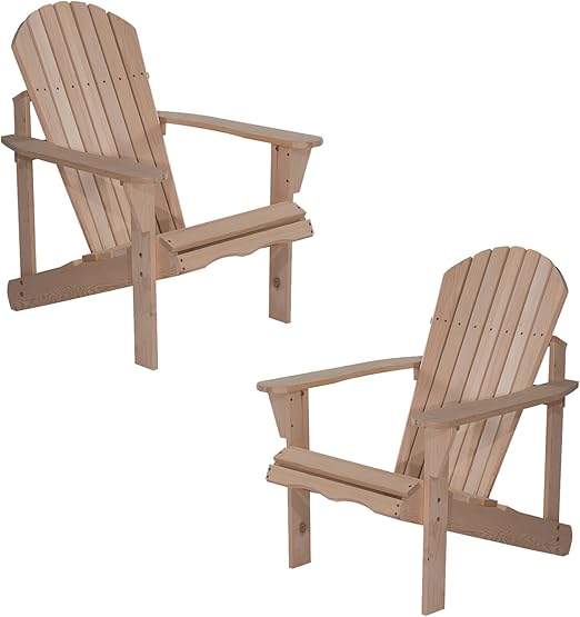 Amazon Com Uhom Outdoor Patio Lawn Deck Adirondack Wood Chairs