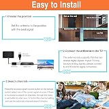 Amazqi TV Aerial Indoor 250+ Miles 4K Freeview with 5m Cable view 7