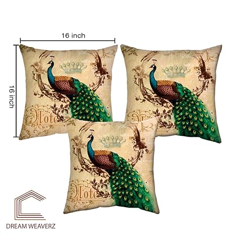 Buy Dream Weaverz 3 Piece Velvet Cushion Cover Set 16 X16