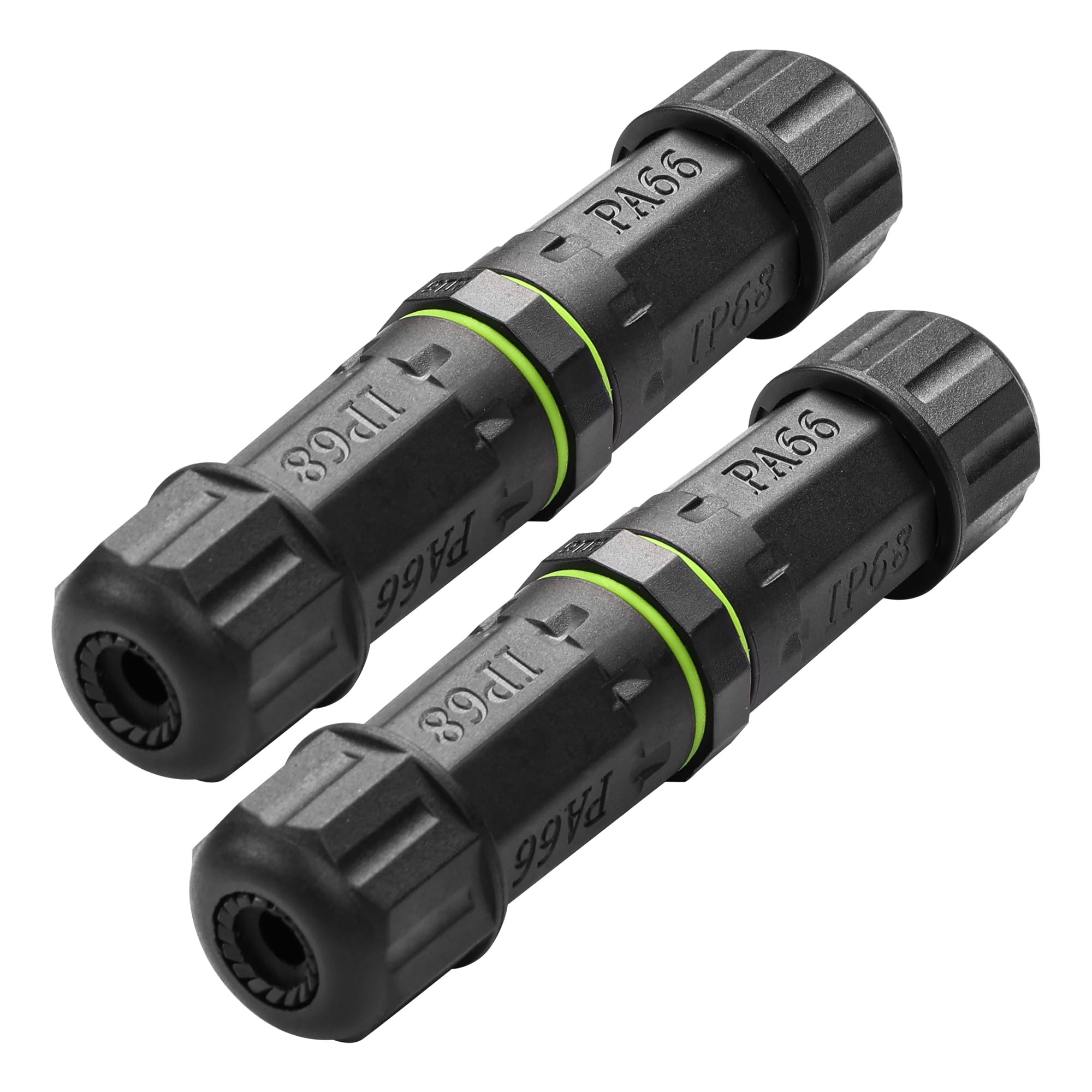 JSADZKJ Waterproof Electrical Cable Connector 2 Pin IP68 Outdoor Cable Waterproof Coupler Support to 3.5-10mm Wire Diameter for outdoor billboards, tunnel lights, street lights 2 Pcs (2PIN)