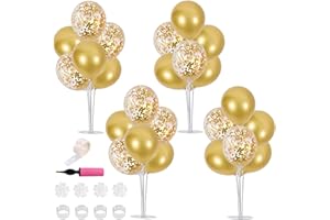 TONIFUL Gold Balloon Centerpieces for Table,Gold Balloons Stand Kit for 2024 Graduation Party Decorations New Year Christmas Halloween Bridal Shower Engagement 50th 60th 70th Birthday Anniversary