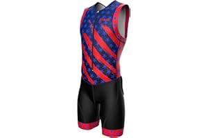 WIXEN SPORTS Wixen Men’s Triathlon Suit –Breathable & Padded Tri Suit for Swim, Bike & Run | Race Day Gear for Triathletes