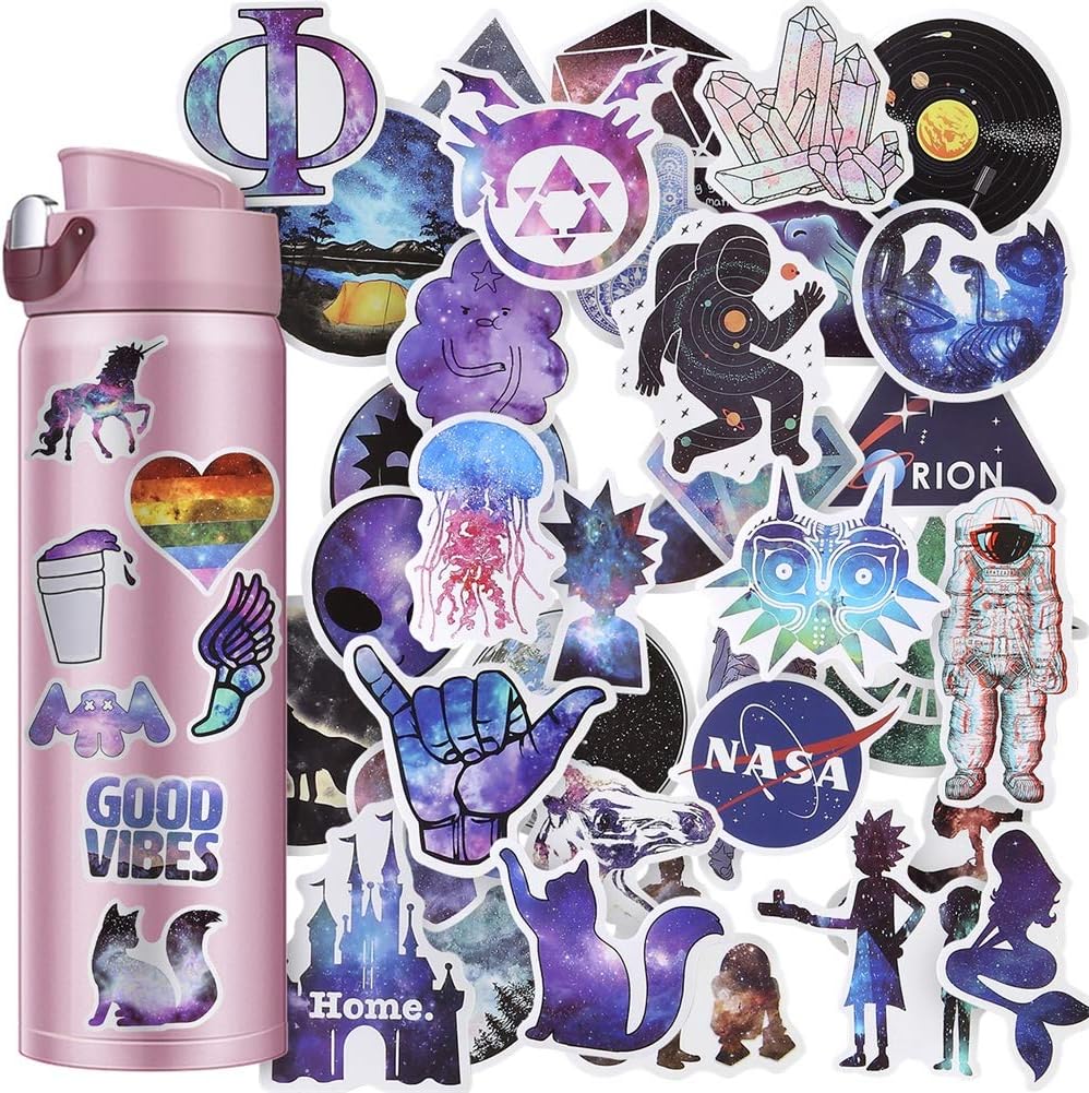 Cute Stickers DIY Waterproof Vinyl Decal Stickers 100 PCS Reusable Colorful Trendy Cool Stickers for Laptop Luggage Water Bottle Skateboard Refrigerator Hydroflasks Car Bumper Kids Girls Boys Teens