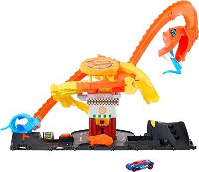 Hot Wheels Let's Race Netflix City Toy Car Track Set Cobra Attack 1:64 HTN81