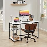 GreenForest 100cm Computer Desk with Monitor Stand and Reversible Shelves view 8