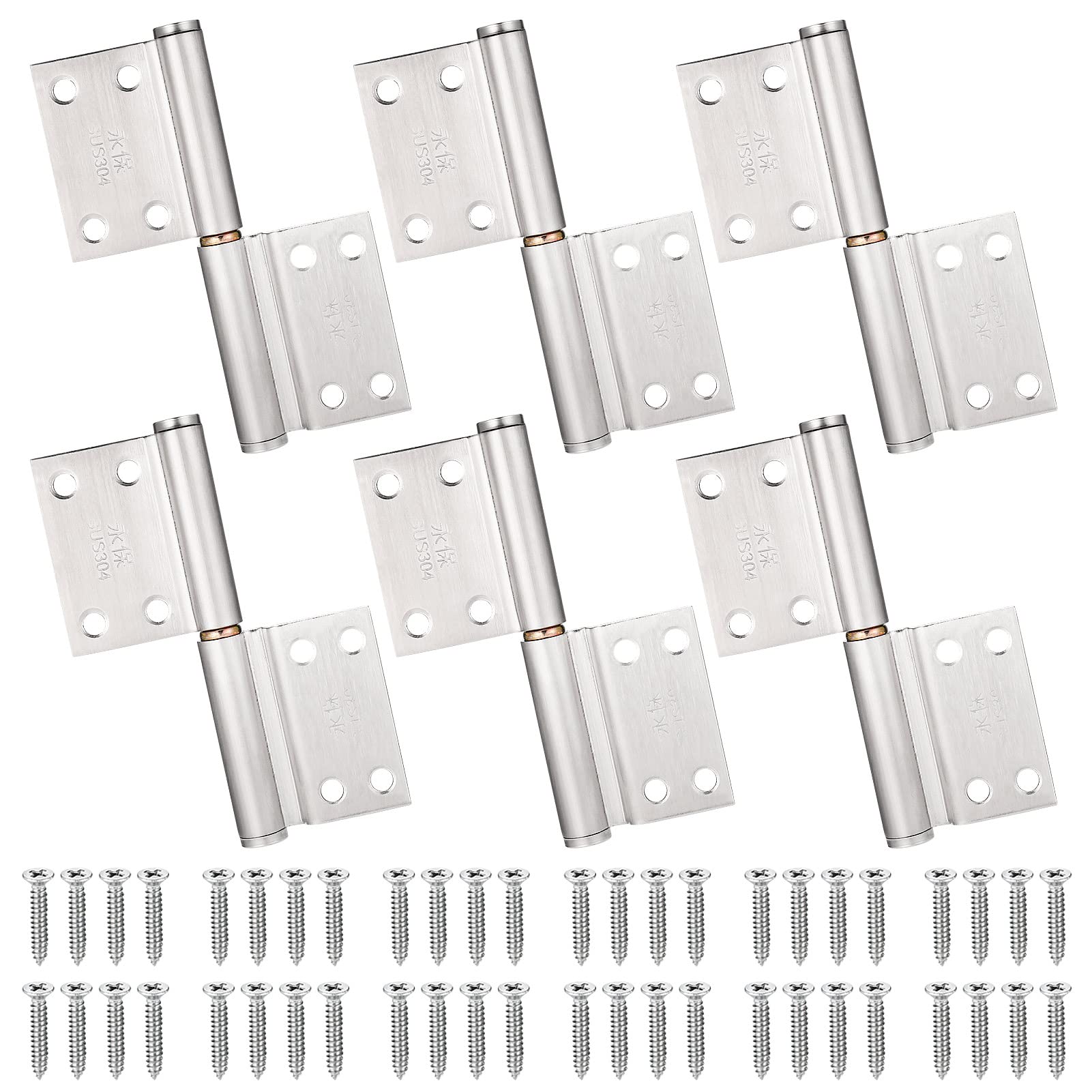 Zocipro Lift Off 360 Hinges, 4 Inch, Stainless Steel - Internal & External Doors