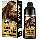 Hair Dye Shampoo 3 in 1, Instant Hair Color Shampoo with Herbal Ingredients, Long-Lasting Natural & Vibrant Shades for Women & Men, Easy At-Home Application 16.9 Fl Oz (Blonde Brown)