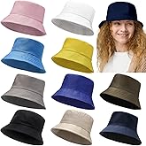 10 Pieces Bucket Hat Foldable Summer Sun Hat Travel Beach Fishing Hat Outdoor Bucket Cap for Women Men Multicolor