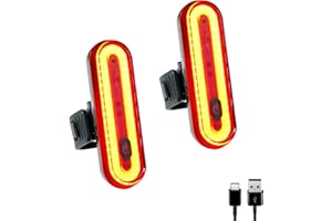 BV Bike Lights for Night Riding LED Bike Tail Light - Bicycle Light Battery Powered or Rechargeable - Rear Bike Light Weather