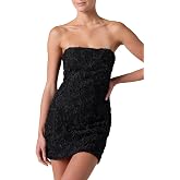 Lulus Delta Strapless Women's Cocktail Mini Dress | Strapless Elegant Attire, Summer Cocktail Party &amp; Date Night Mini Dress, Classy Birthday Party &amp; Evening Party Attire