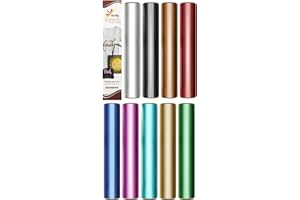Firefly Craft Metallic Heat Transfer Vinyl Sheets Bundle - 9 Sheets, 12"x20" - Multipack HTV Heat Transfer Vinyl Bundle - Iron On Vinyl for Cricut, HTV Vinyl Sheets, for Cricut & Silhouette Cameo