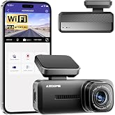 AZDOME M200 Mini Dash Cam WiFi Dashcam - Single Channel Dash Cam for Broad Road Coverage - Built-in WiFi - Full HD Resolution - Parking Monitor - App Connectivity - Collision Detection - Night Vision