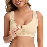 JOYSHAPER Bra for Women Front Closure Post Surgery Bras Mastectomy Surgical Support Wireless Full Coverage Bra