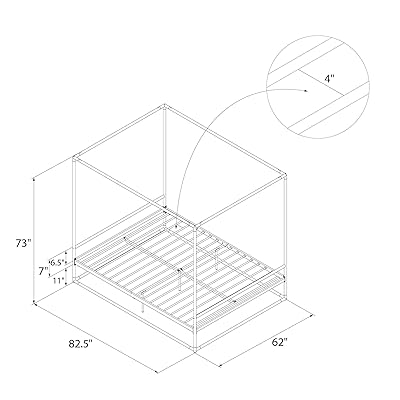Buy Cosmoliving By Cosmopolitan Cosmoliving Celeste Canopy Metal Queen Size Frame Black Gold Bed Online In Canada B0815znblm