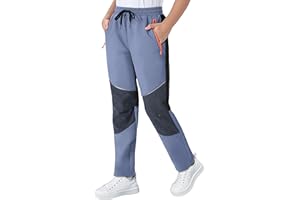 ANGEL CITIZ Kids Pants Quick Dry Hiking Outdoor Lightweight Uniform Pants for Boys Girls Joggers with 3 Zipper Pockets