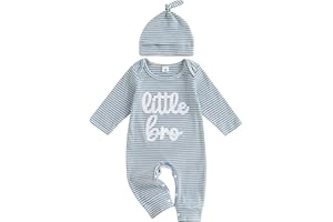 MA&BABY Newborn Baby Boy Clothes Little Brother Romper Jumpsuits One Piece Infant Coming Home Outfit 2Pcs Clothing Set