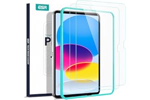 ESR 2 Pack Screen Protector for iPad 10th Generation 10.9 Inch (2022), Ultra-Hard Tempered Glass Film Guard with Alignment Frame, Anti-Scratch, Bubble Free, HD Clarity, Face ID Compatible