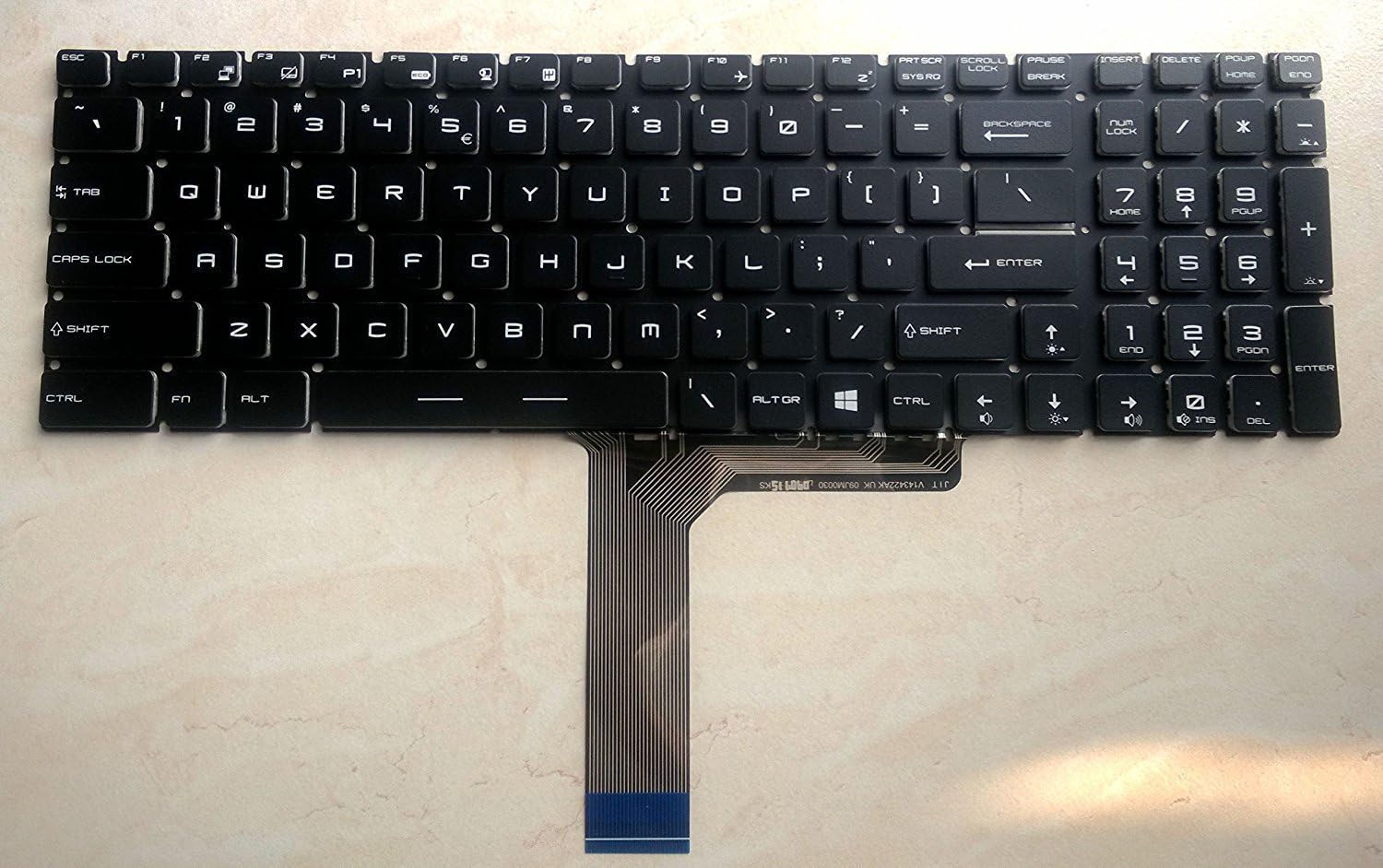 EJTONG New for MSI MS-1782 MS-1785 MS-1795 MS-1792 MS-1791 MS-1793 MS-16L1 MS-16K2 MS-16L2 MS-16JB MS-16J5 MS-16H2 MS-16J9 Series Laptop US Keyboard no Backlit