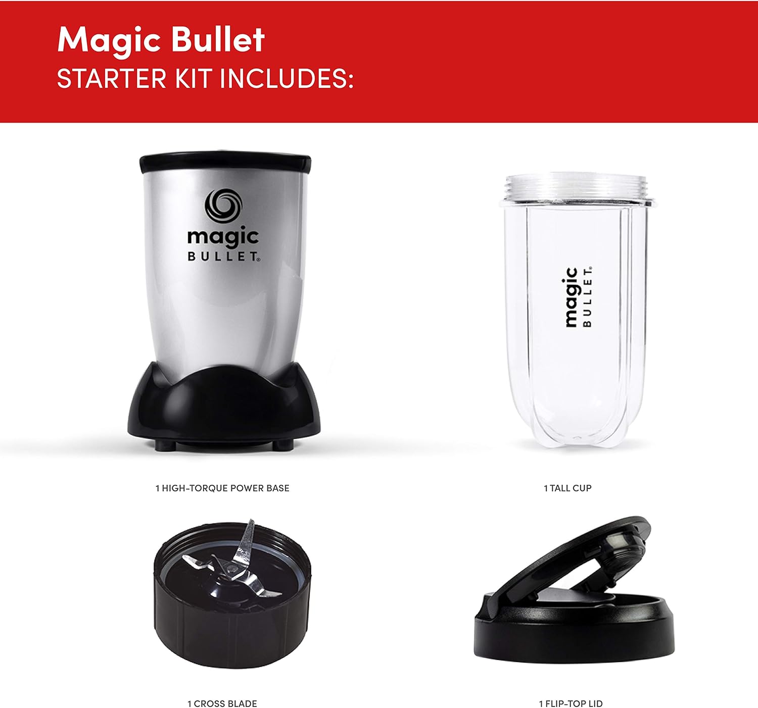 nutribullet magic bullet Starter Kit, All-in-one Food Processor & Blender, 10,000 RPM Speed - Image 3