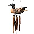 Loon Wind Chime Bamboo Handcrafted Duck Outdoor Garden Decor Handmade Gift Idea Natural Sustainable Father's Day Bird Present for Friend