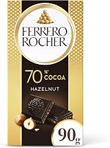 Ferrero Rocher Dark Chocolate Bar with Hazelnuts 90g 70% Cocoa