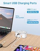 BEVA Travel Extension Lead 6 in 1 USB C Power Strip 1.5M Cruise Safe view 4