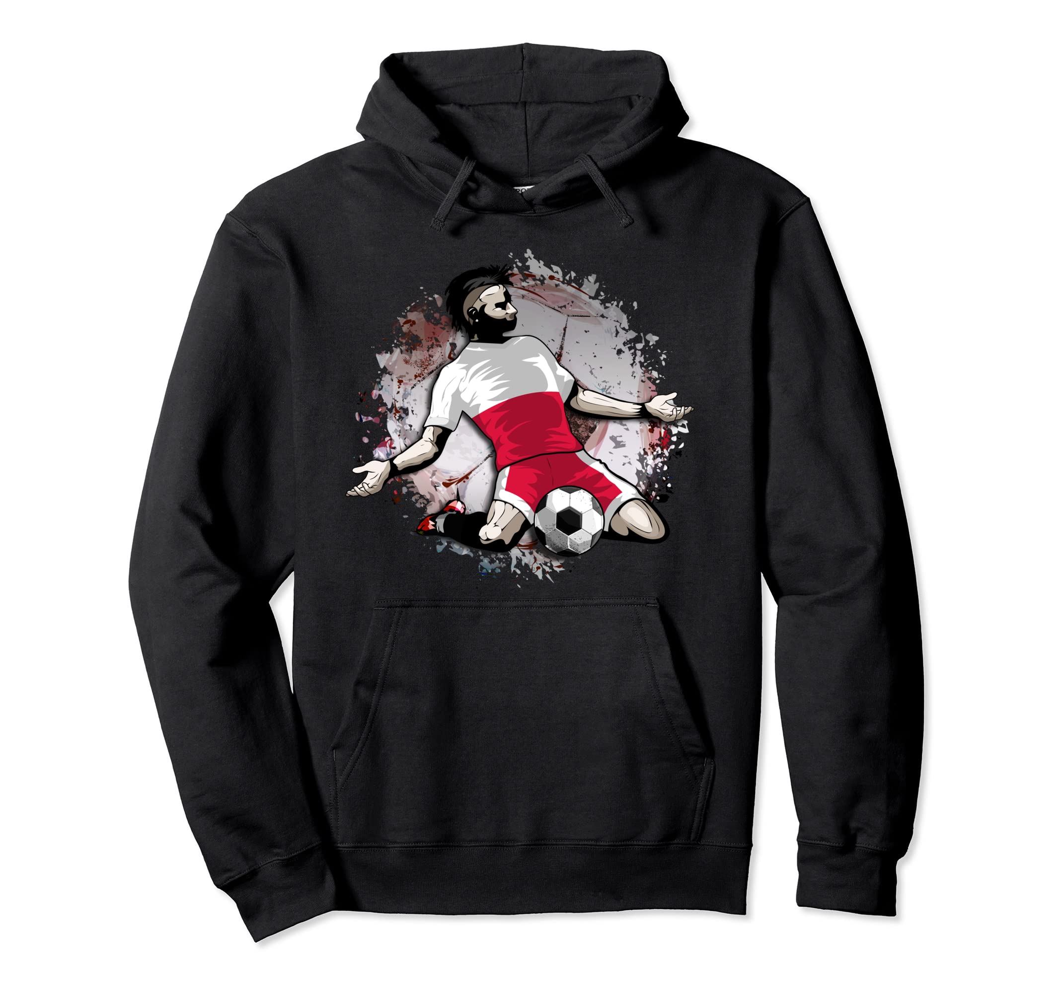 Poland Soccer Polish National Flag Proud Football Lovers Art Pullover Hoodie